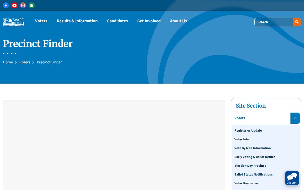 Broward precinct finder for a North Lauderdale neighbors address