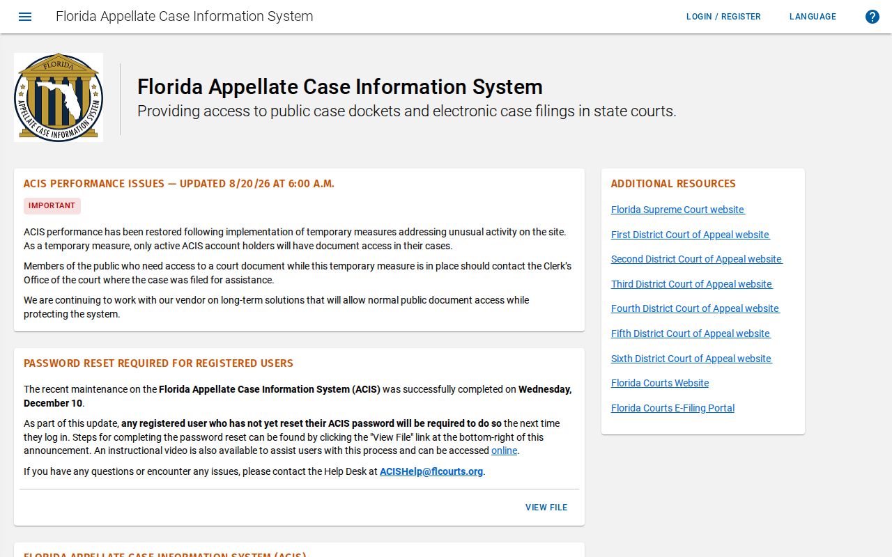 North Lauderdale resident lookup Florida appellate case search